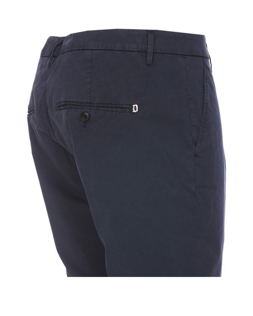 Dondup Blue Tailored Trousers for men