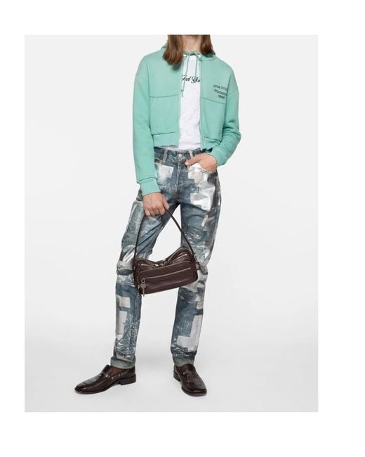 Acne Green Zip Hoodie for men
