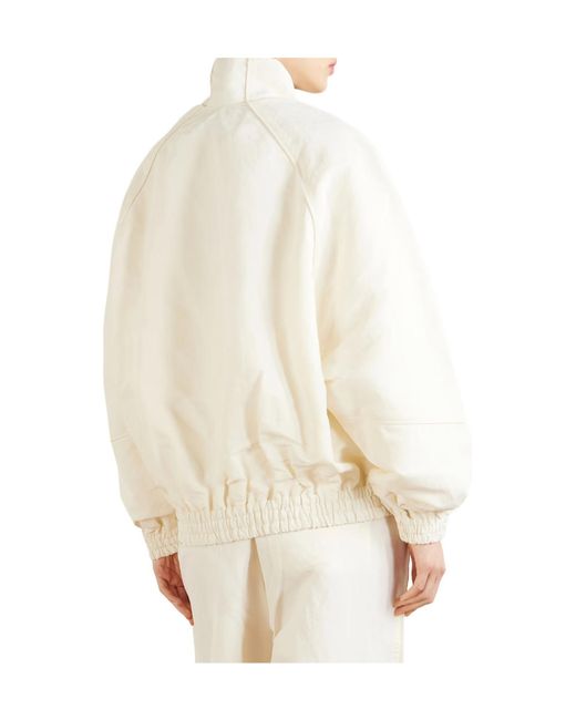 Willy Chavarria White Embroidered Shell Jacket