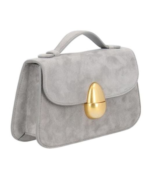 Neous Gray Flap Shoulder Bag