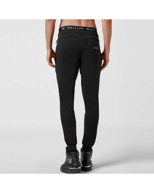 Philipp Plein Black Slim Fit Track Pants for men