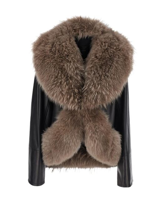 Blancha Brown Fur Jacket