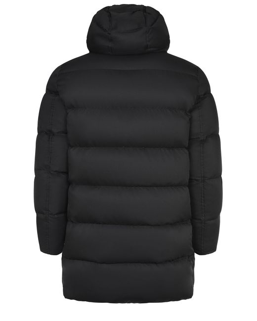 Herno Black High Collar Down Jacket for men