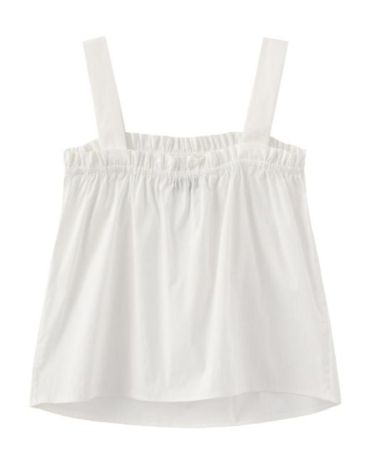 Marissa Chiara White Square Neck Suspenders