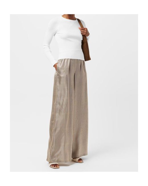 Max Mara Natural Wide Leg Casual Pants