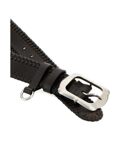 Prada White Braided Buckle Belt
