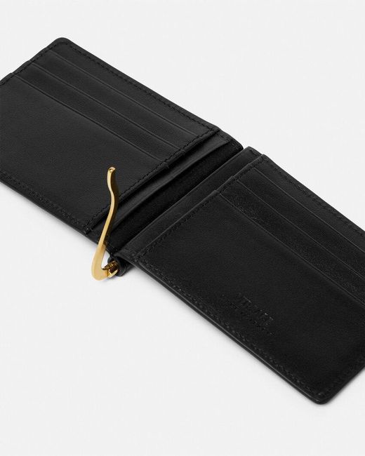 Versace Black La Medusa Bi-Fold Wallet for men