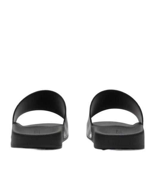 Burberry White Checked Slip-On Slides for men