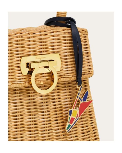 Ferragamo White Ferragamo Arlequin Bag Charm