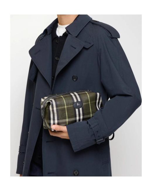 Burberry Gray Highlands Travel Pouch for men