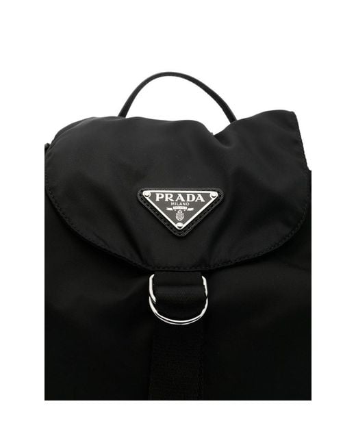 Prada Black Logo Backpack