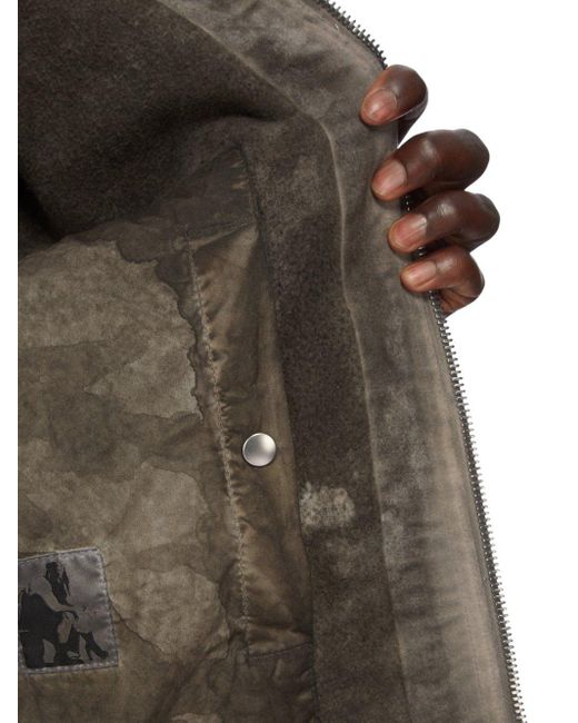 Rick Owens Black Drawstring Hem Zipped Jacket for men