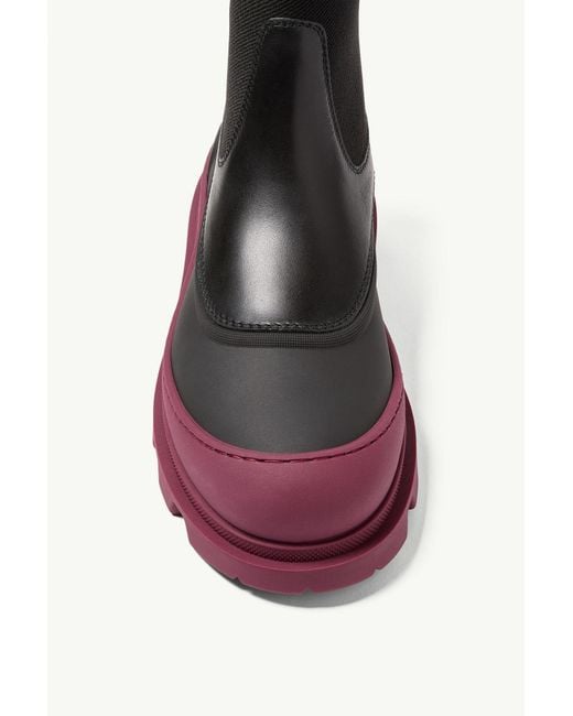 Moncler Brown Vera Edge Leather Ankle Boots