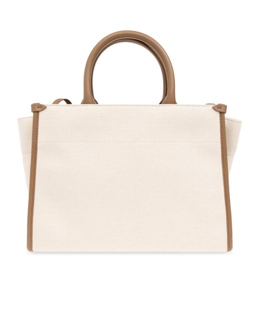 Lanvin Natural Logo Logo Patch Shopping Bag