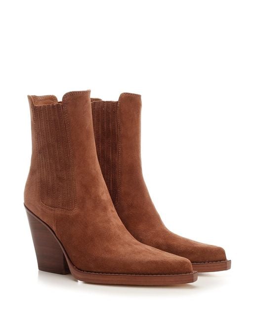 Paris Texas Brown Dallas 100 Suede Ankle Boots