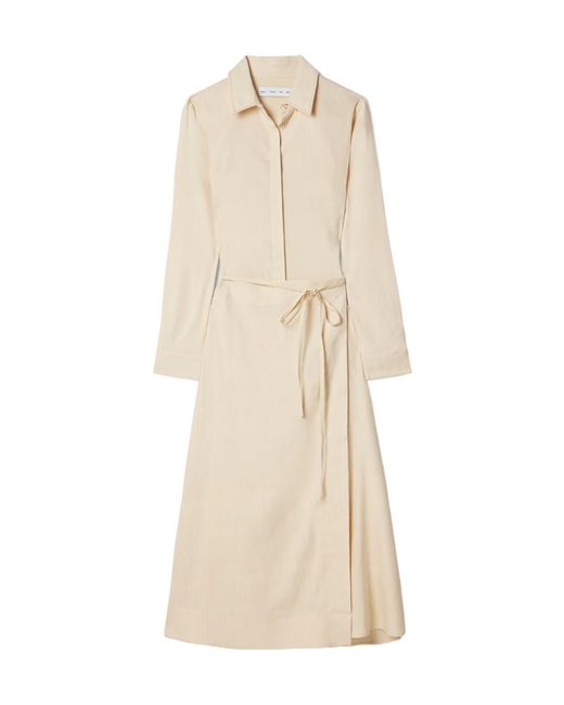 Proenza Schouler Natural Lato Midi Wrap Dress