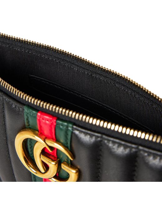 Gucci Black Verticalquilted Clutch