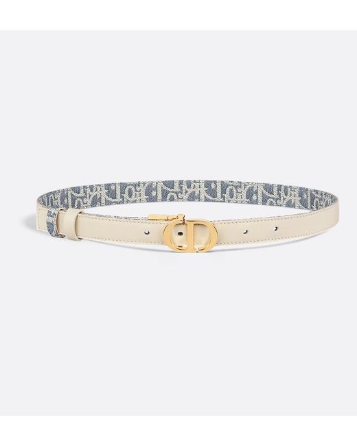 Dior White 30Montaigne Reversible Belt