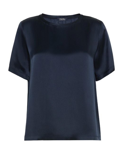 Max Mara Blue Short-Sleeved T-Shirt