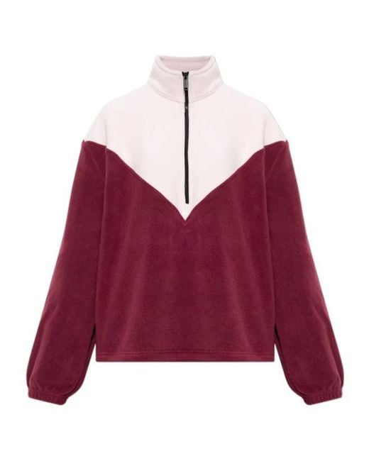 Canada Goose Red Long-Sleeve Half-Zip Sweatshirt