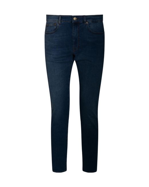 Incotex Blue Logo Patch Slim-Fit Jeans for men