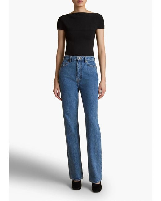 Khaite Blue Danielle Stretch Jean