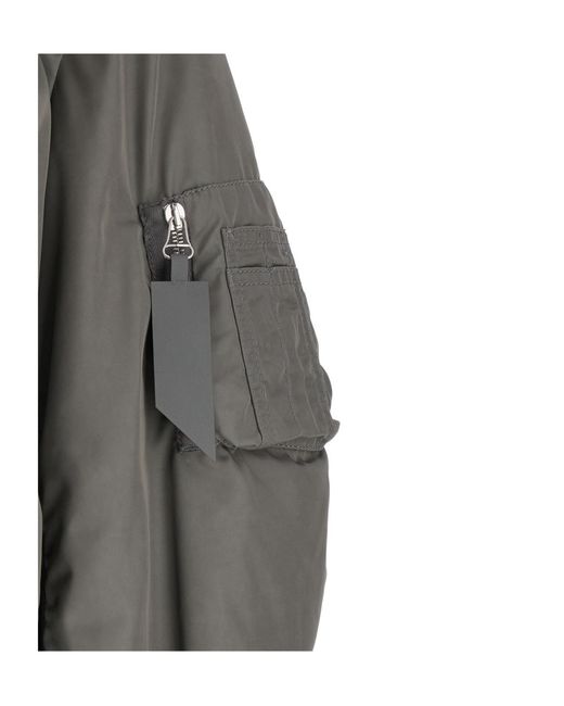 The Attico Gray The Anja Bomber Jacket