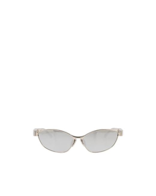 Balenciaga White Eyewear Cat-Eye Sunglasses