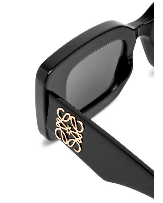 Loewe Black Rectangle-Frame Sunglasses