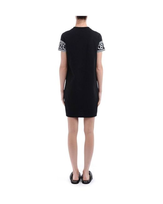 KENZO Black Logo Sleeve T-Shirt Dress