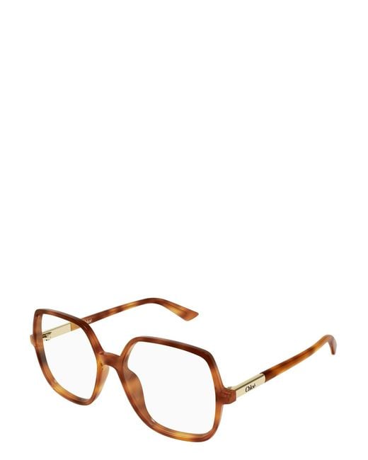 Chloé White Chloé Eyewear Square Frame Glasses