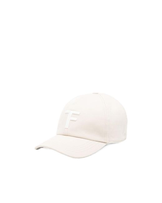 Tom Ford White Logo Embossed Hat for men