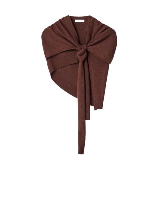 Lemaire Brown Trompe L'Oeil Scarf