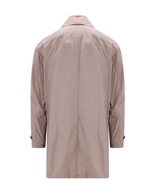 Fay Brown Single-Breasted Utility Coat for men