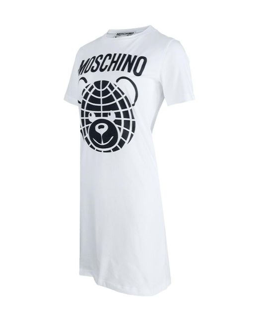 Moschino White Logo Dress