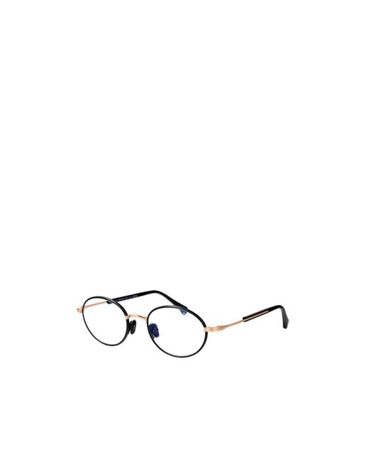 Tom Ford Metallic Eyewear Round Frame Glasses for men