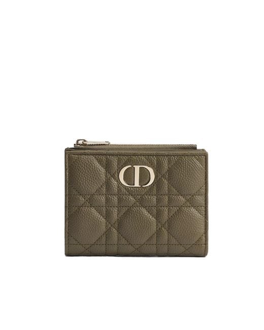Dior Green Caro Dahlia Wallet