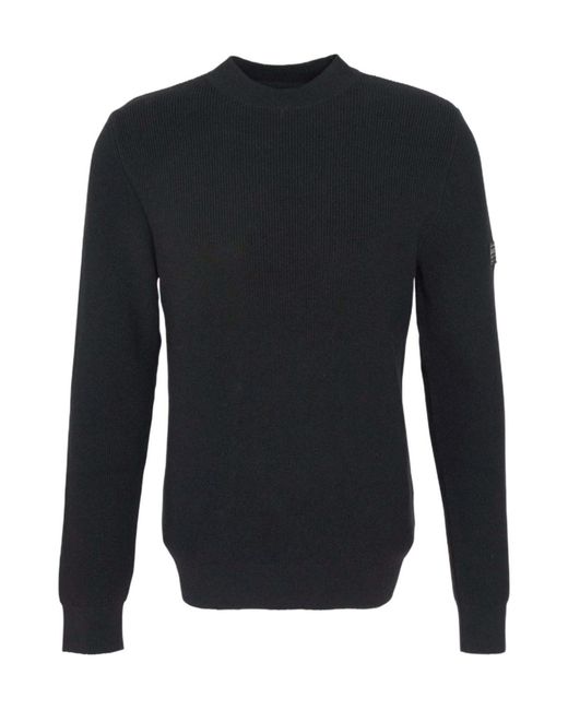 Barbour Blue Crawley Crew Neck Jumper for men