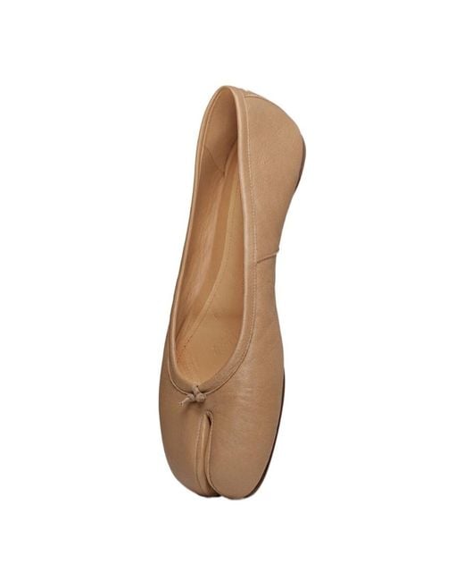 Maison Margiela Brown Tabi Ballerina