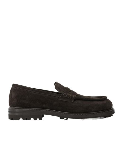 Henderson Black Suede Loafers for men