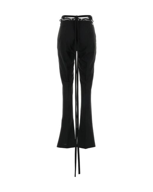 Blumarine Black Compact Tailored Pants