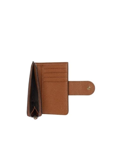Gucci Brown Medium Double G Wallet With Bamboo