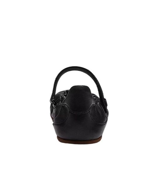 COACH Black Strap Ballet Flats