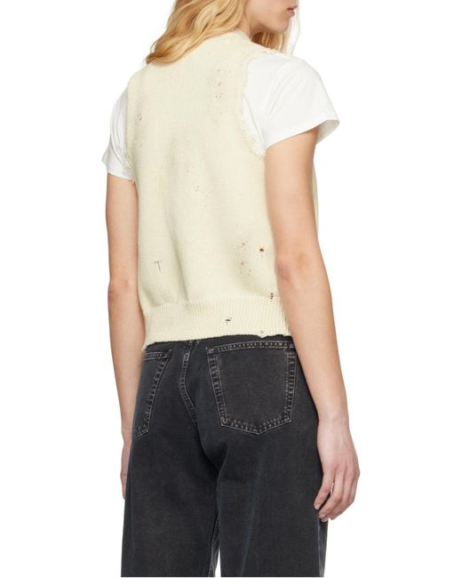 MM6 by Maison Margiela Natural Numeric Distressed Vest