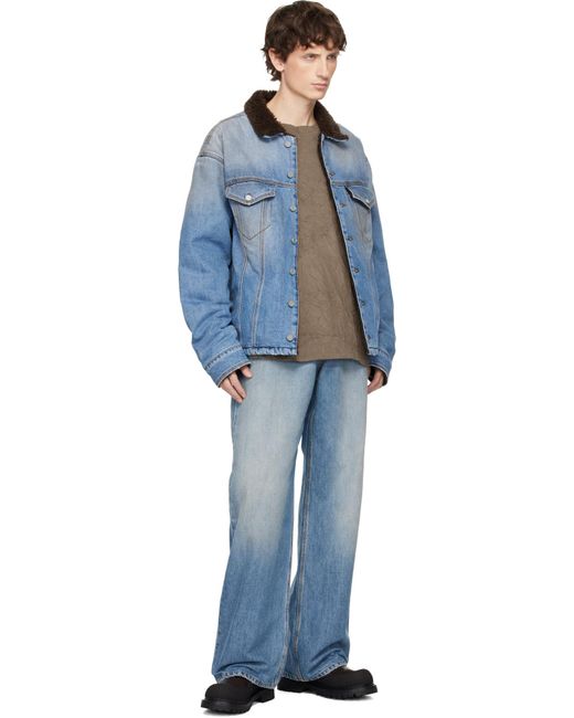 ERL Blue Breakwater Wash Jeans for men