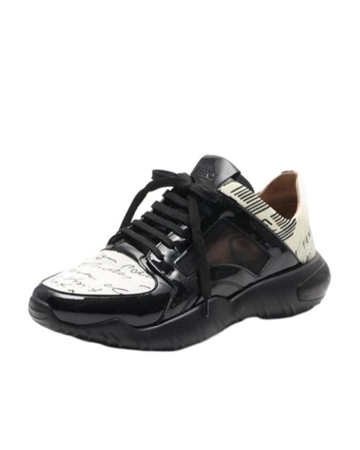 Fendi Black Low-Top Sports Shoes Made Of Color-Matching Fabric for men