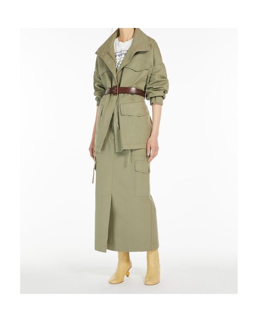 Weekend by Maxmara Green Bastia High Neck Jacket