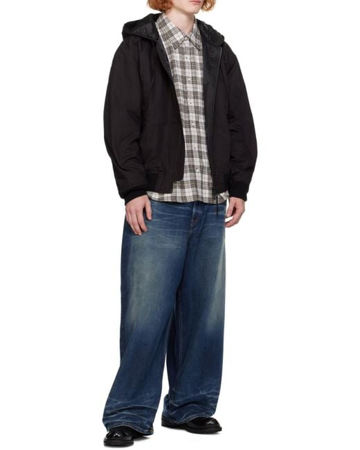 Acne Blue Mid Waist Baggy Jeans for men