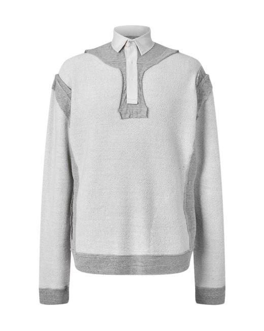 Maison Margiela Gray Lapel Polo Shirt for men