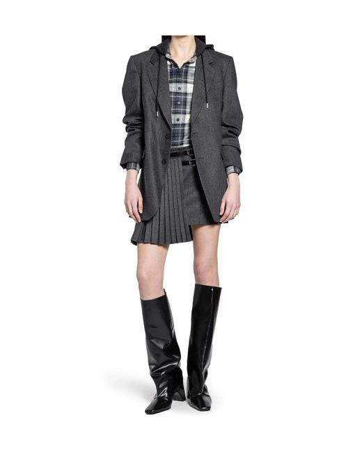 Coperni Gray Single-Breasted Long Sleeve Suit Jacket